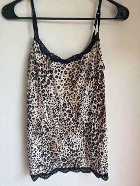 Jockey Leopard-Print Slip Chemise in Tan and Black